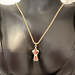 SOLD Authentic Dior Gold Plated Torso Charm & Necklace